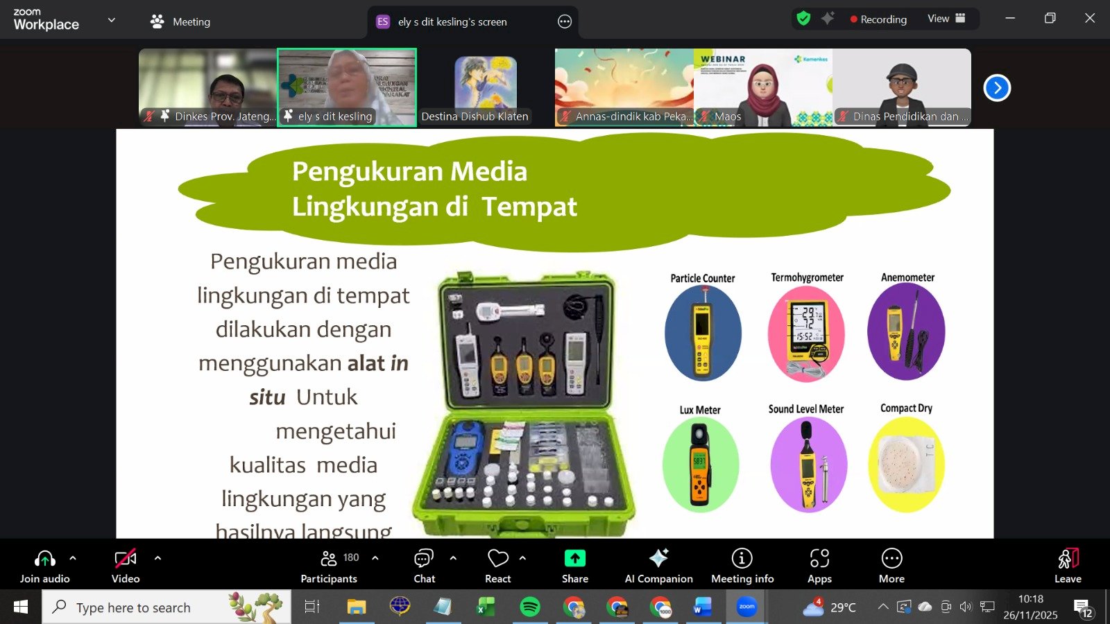 Koordinasi Program Tempat Fasilitas Umum Jawa Tengah Digelar Daring, Klaten Ikuti Sosialisasi Kesehatan Lingkungan