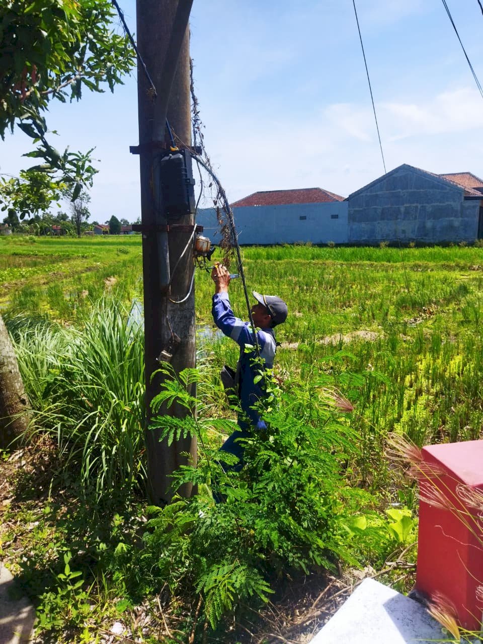 Dengarkan Keluhan Masyarakat, PJU Klaten Lakukan Pengecekan dan Perbaikan Lampu Mati di Dukuh Prayan