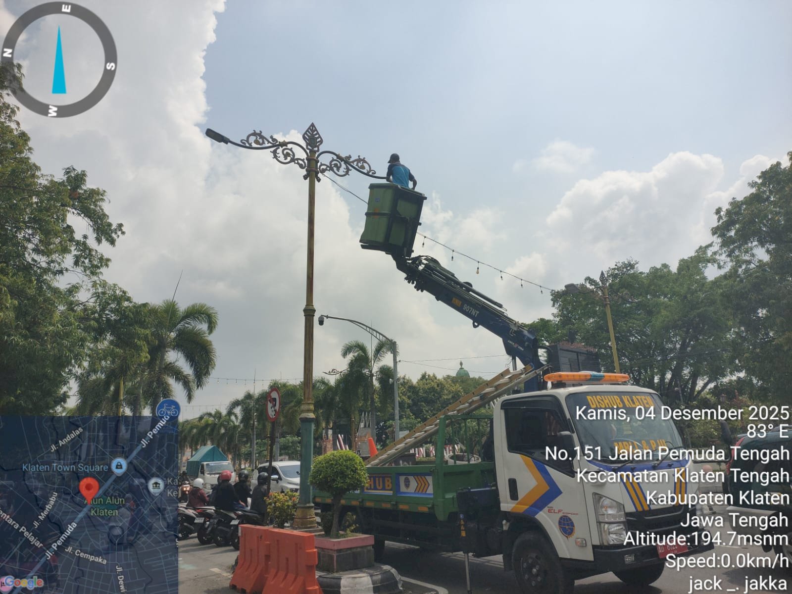 Pojok Alun-alun Klaten Kini Bersinar Maksimal dengan Lampu LED Canggih