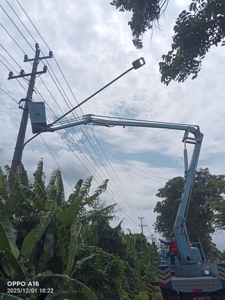 Tim PJU Dishub Jangan Kendor, Servis Infrastruktur Jaringan Putus di Jalan RSI-Karanganom Teratasi