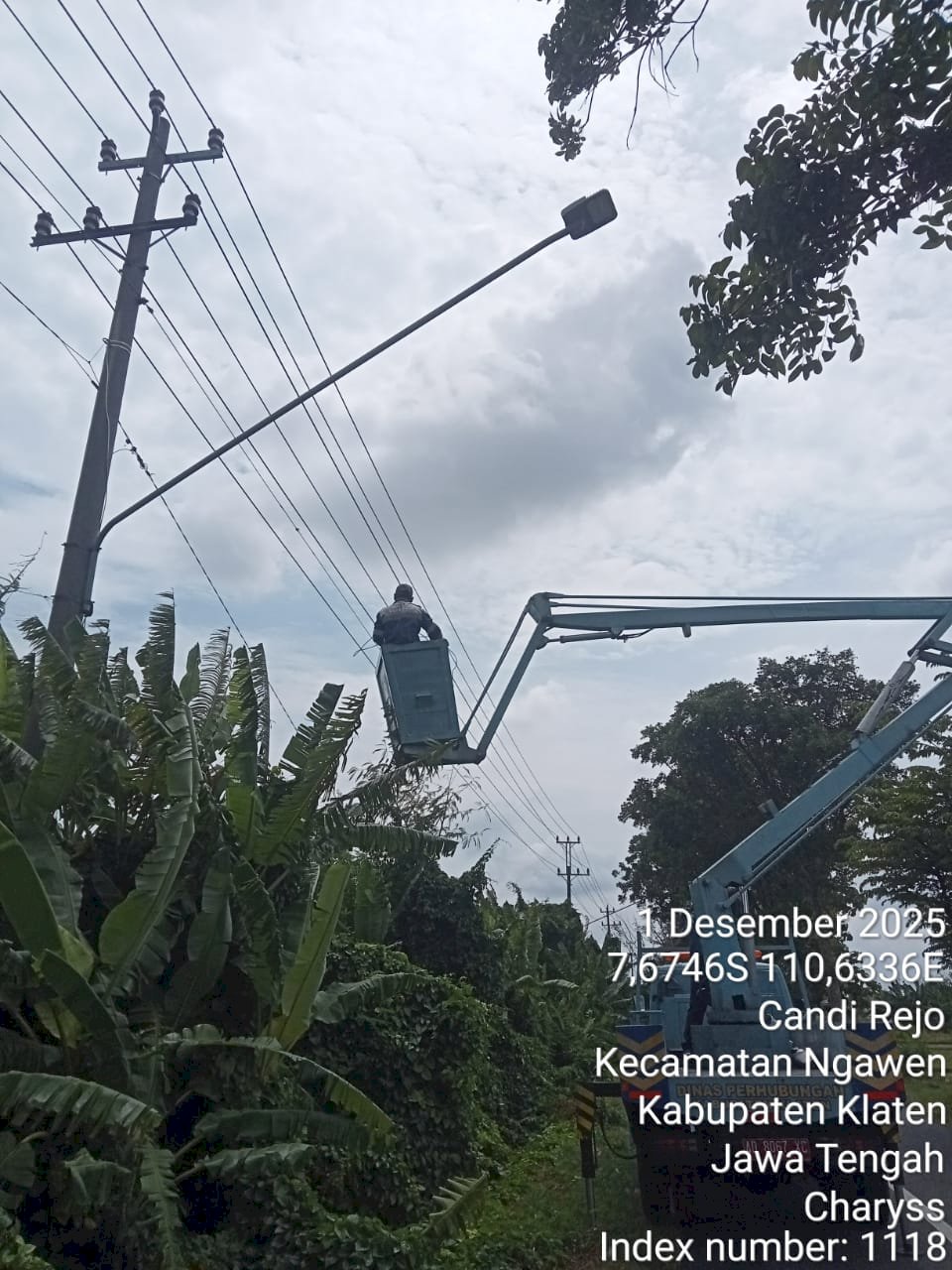 Tim PJU Dishub Jangan Kendor, Servis Infrastruktur Jaringan Putus di Jalan RSI-Karanganom Teratasi