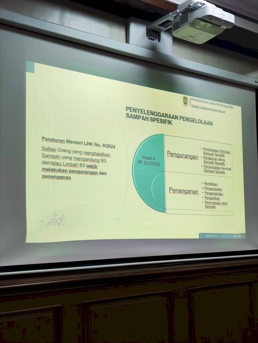 Wujud Komitmen Lingkungan, Dishub Klaten Ikuti Sosialisasi Pengelolaan Sampah B3 dan Limbah B3