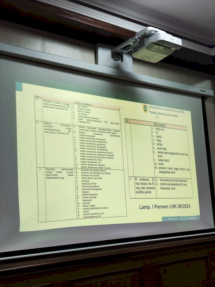 Wujud Komitmen Lingkungan, Dishub Klaten Ikuti Sosialisasi Pengelolaan Sampah B3 dan Limbah B3