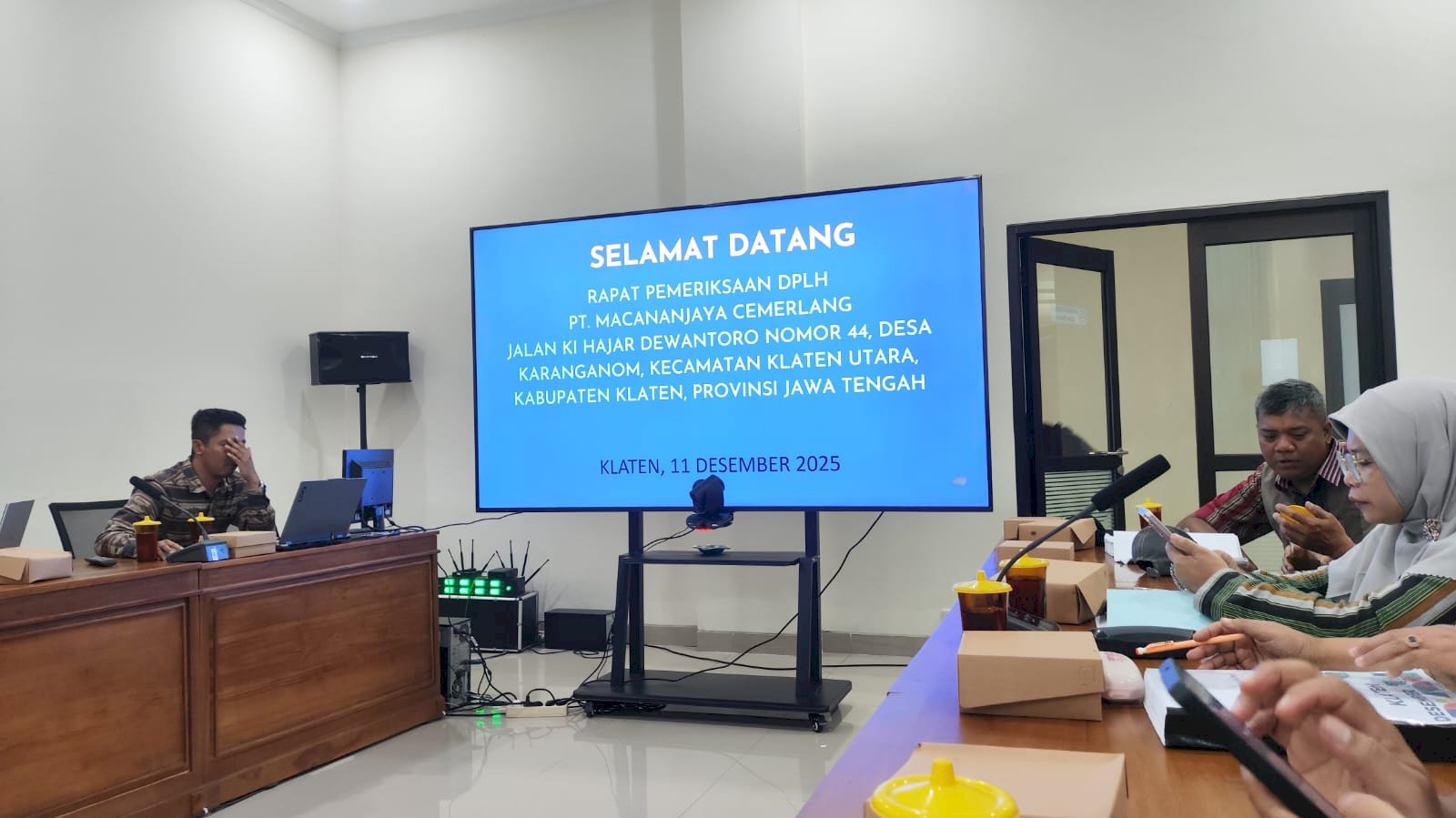Berpartisipasi Dalam Pemantauan Perkembangan Bisnis , Dishub Klaten Selesaikan Pemeriksaan DPLH PT Macanan Jaya Cemerlang