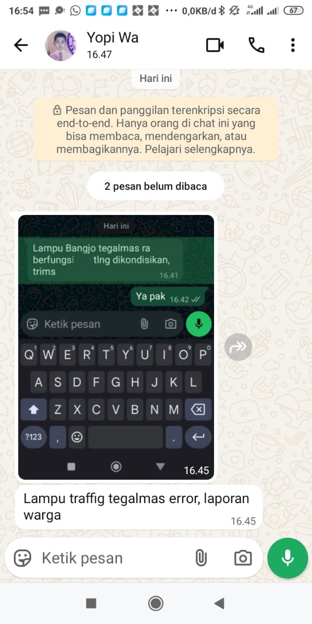 TL Tegalmas Kembali "Hijau"! Dishub Gercep Atasi Eror Berkat Laporan Warga