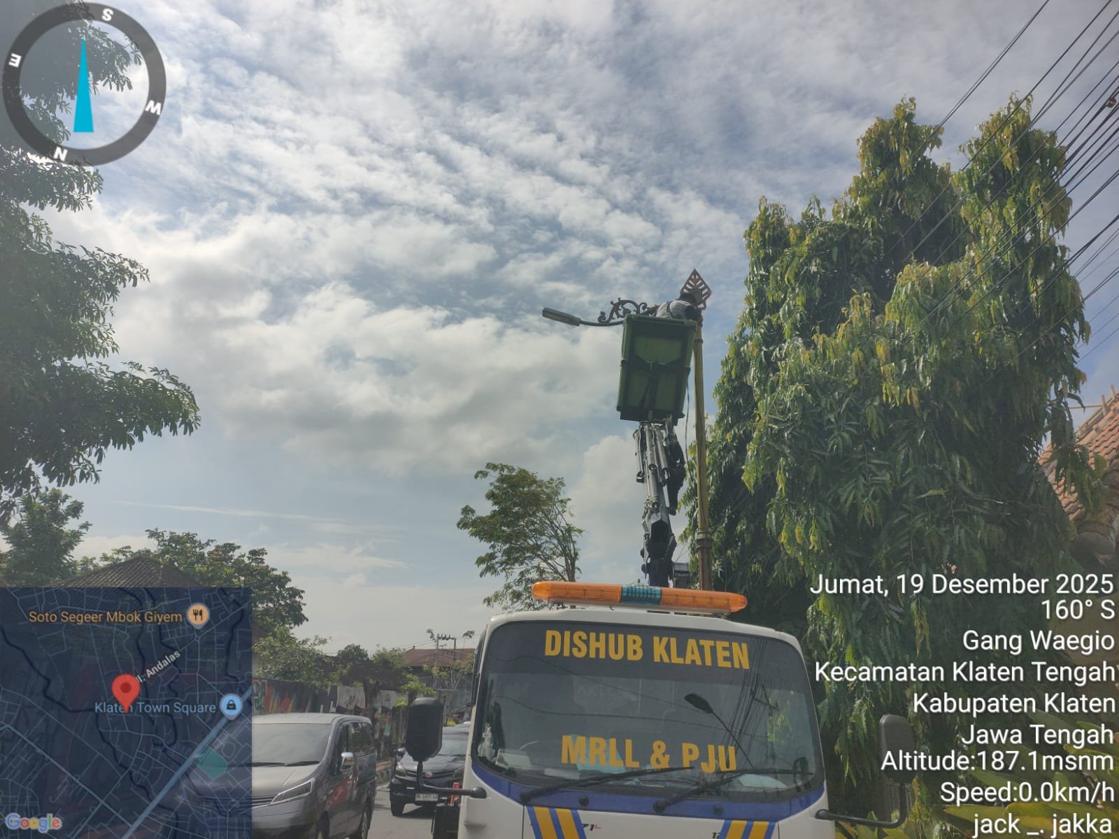 Respon Cepat Dishub Klaten: Perbaiki PJU Mati di Jl. Andalas Akibat Jaringan Putus