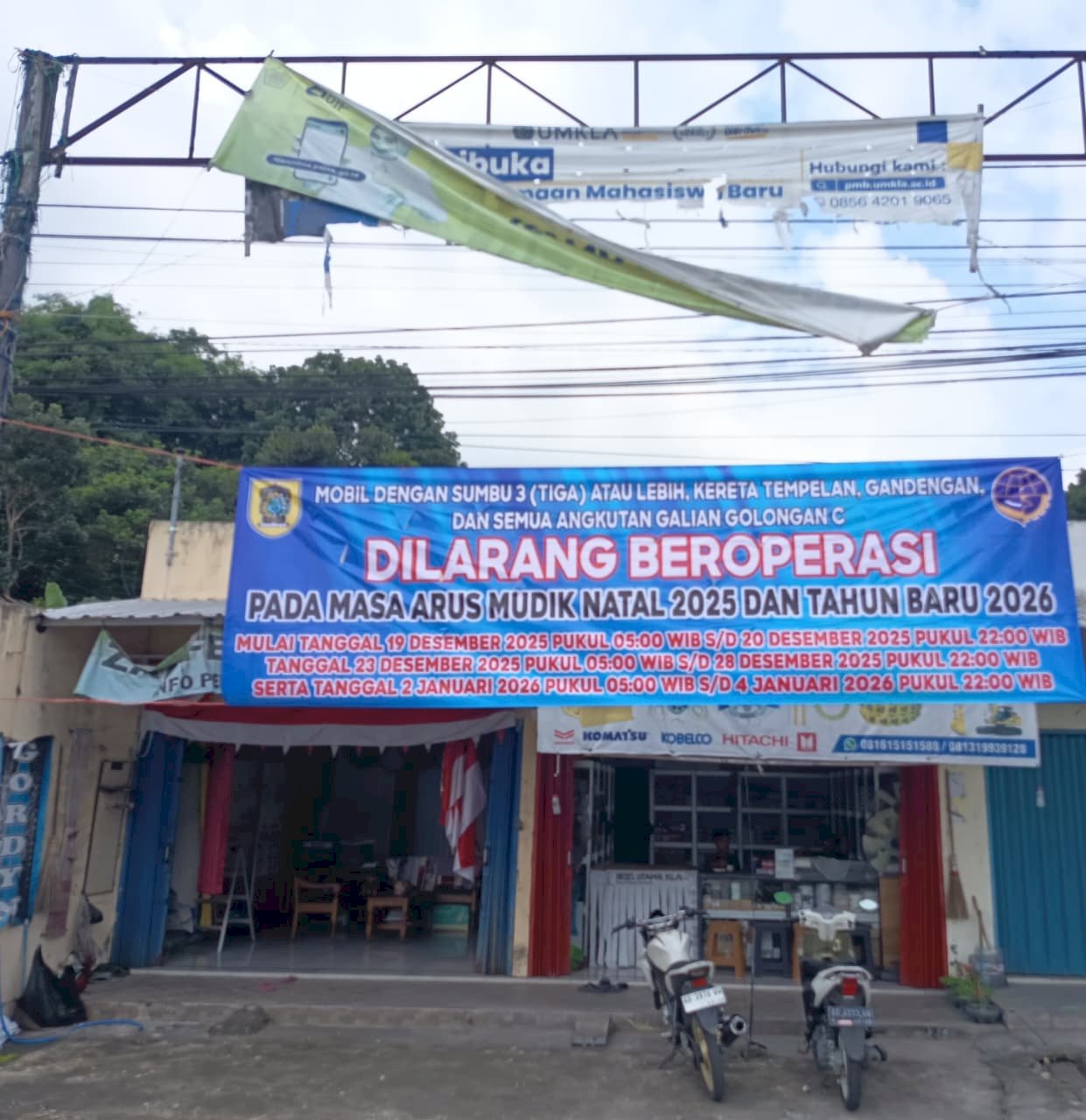 Sosialisasi Massif! Dishub Klaten Pasang Banner Larangan Golongan C Jelang NATARU