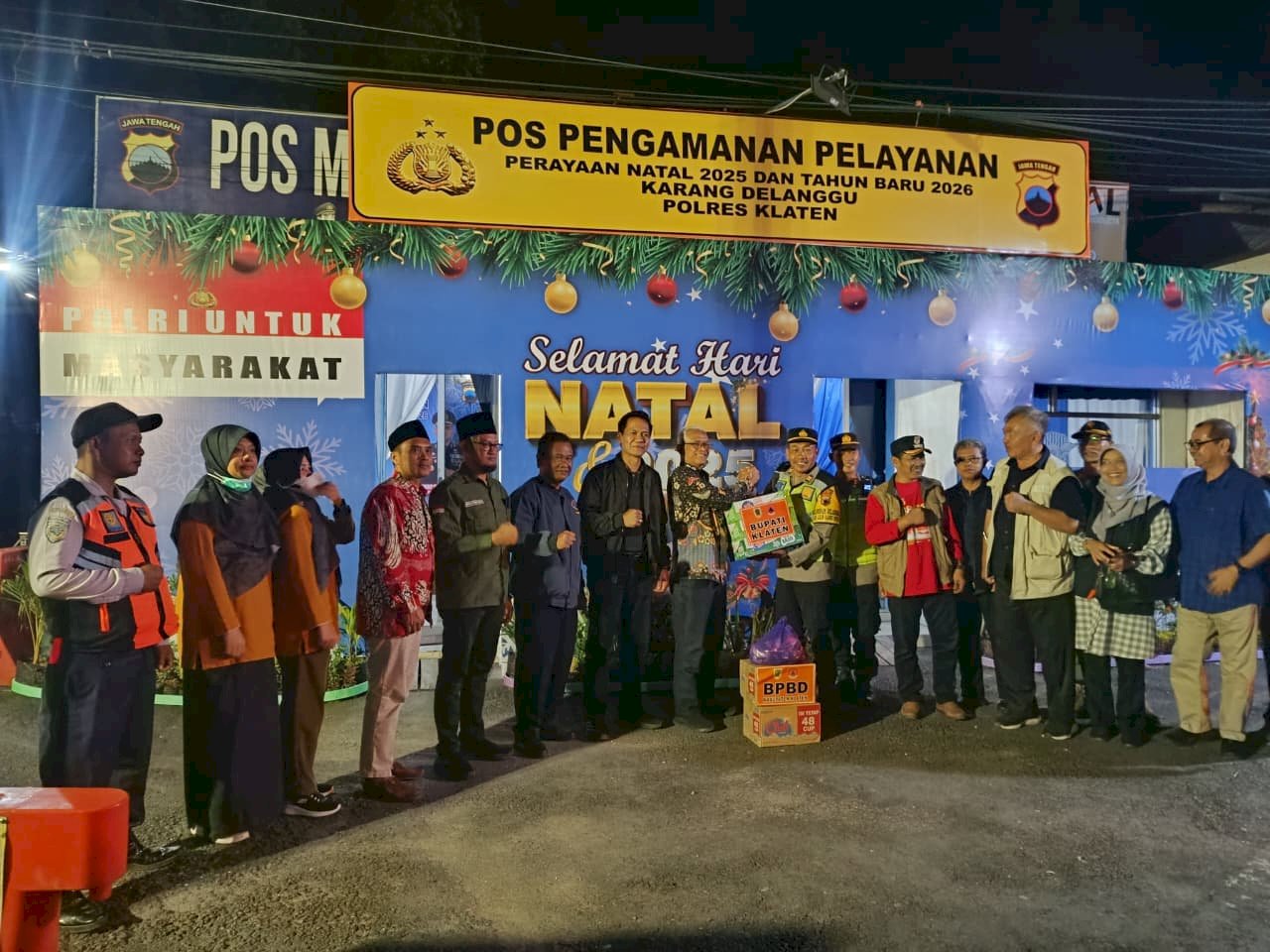 Solidaritas Tanpa Batas! Wakili Bupati, PJ Sekda Klaten & Forkopimda "Gaspol" Tinjau Posko Nataru Karang Delanggu