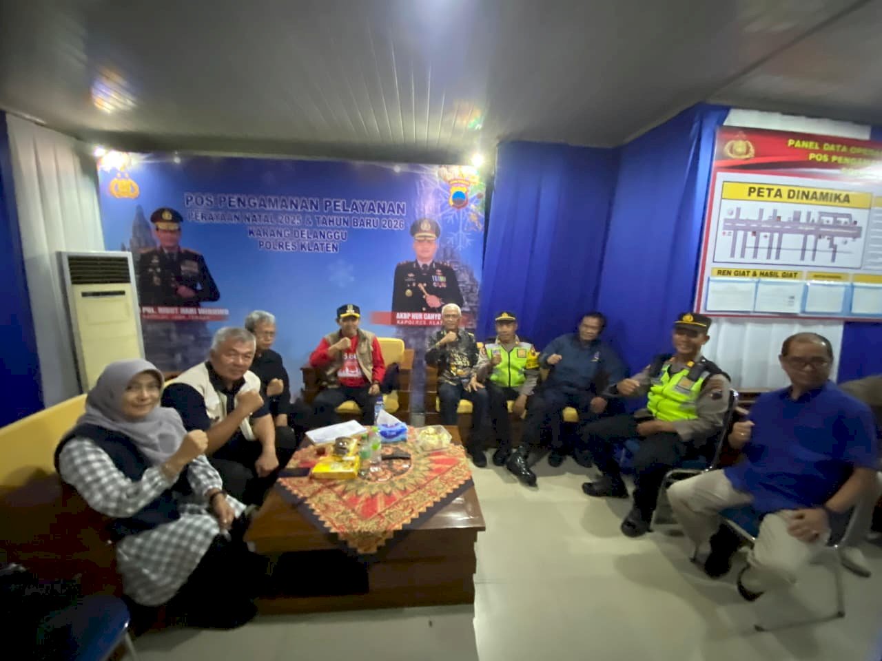 Solidaritas Tanpa Batas! Wakili Bupati, PJ Sekda Klaten & Forkopimda "Gaspol" Tinjau Posko Nataru Karang Delanggu