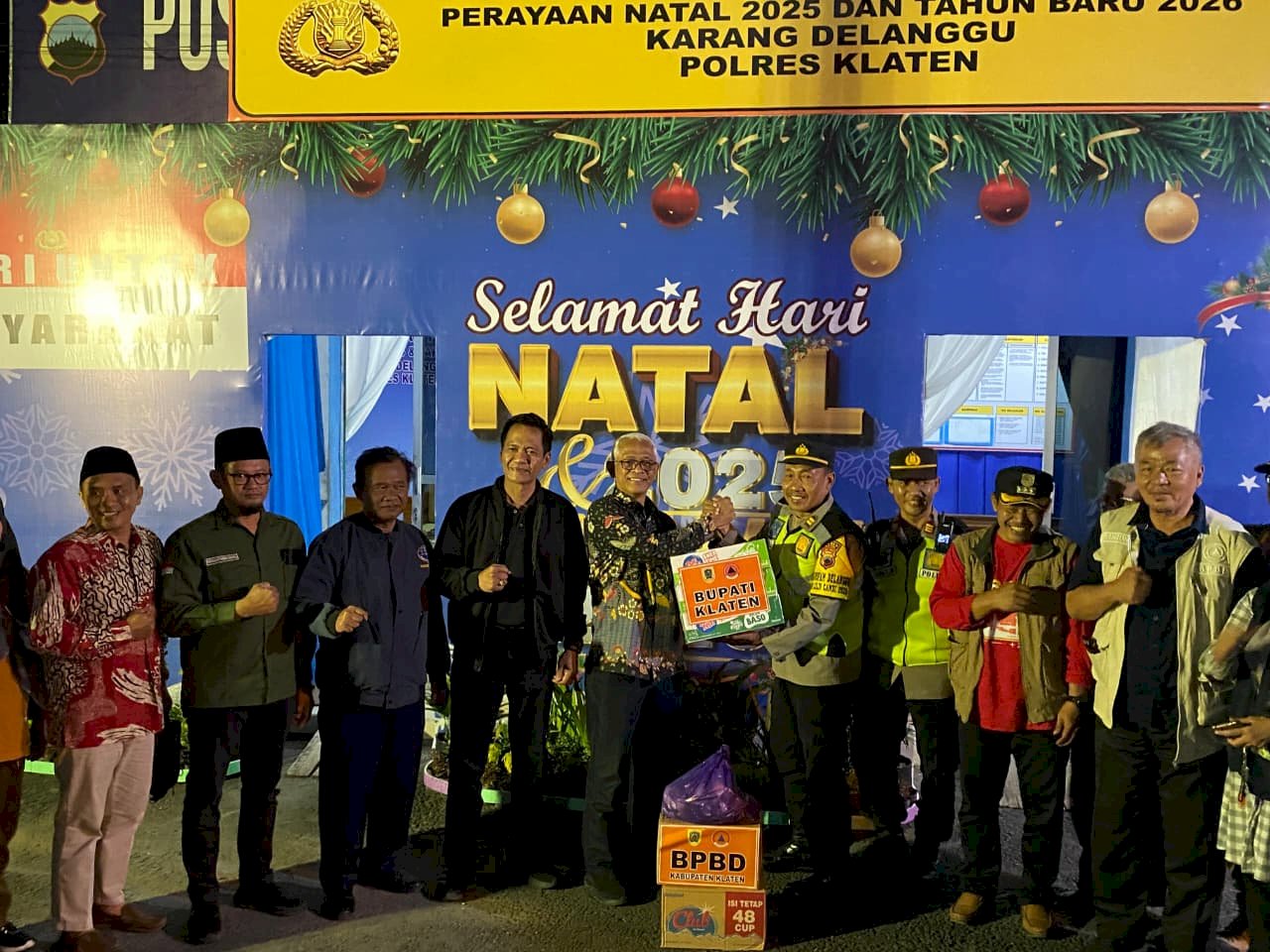 Solidaritas Tanpa Batas! Wakili Bupati, PJ Sekda Klaten & Forkopimda "Gaspol" Tinjau Posko Nataru Karang Delanggu