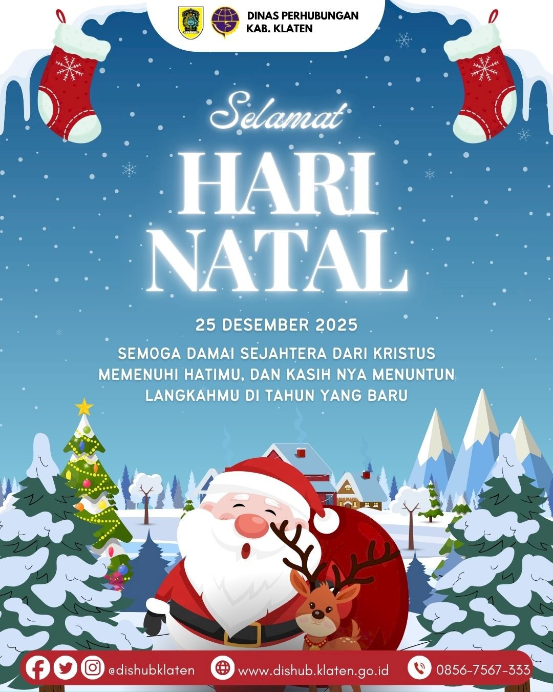 Natal 2025: Damai Sejahtera di Hati, Keselamatan di Jalan Raya Bersama Dishub Klaten