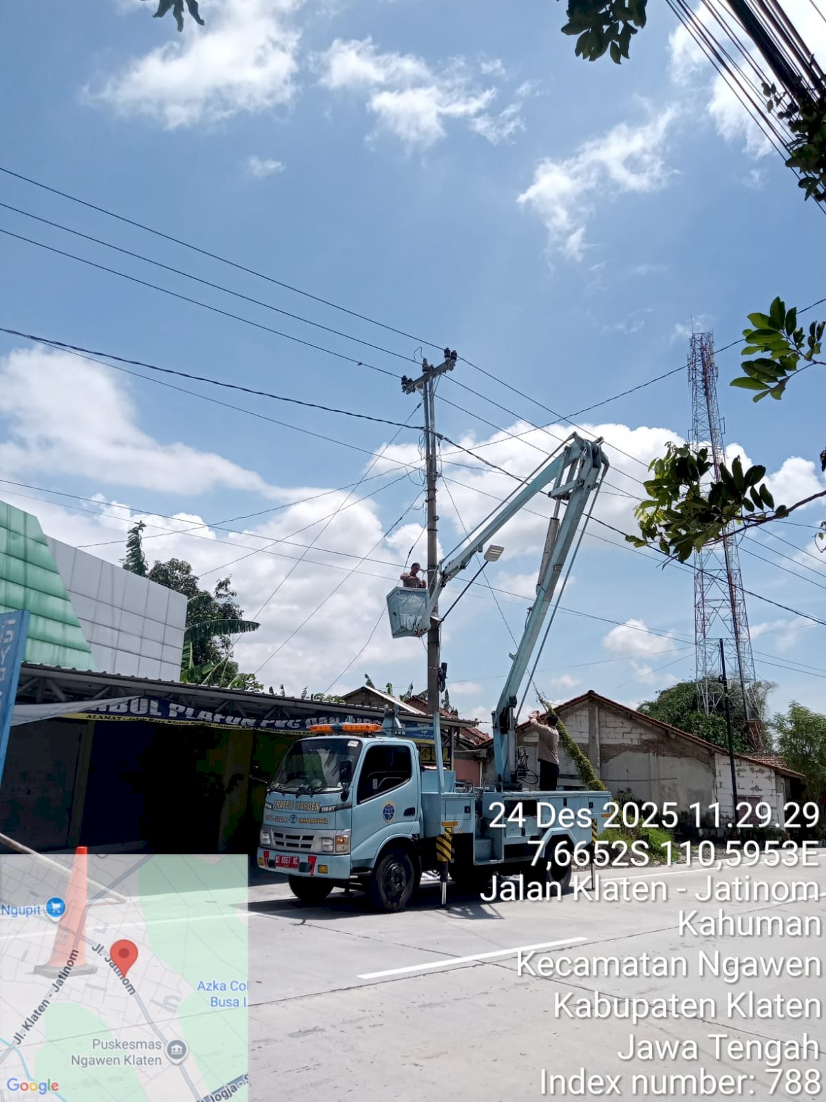 Jalan Ngupit Kembali Terang Benderang! Tim PJU Dishub Klaten Sukses Atasi Gangguan di Dua Titik