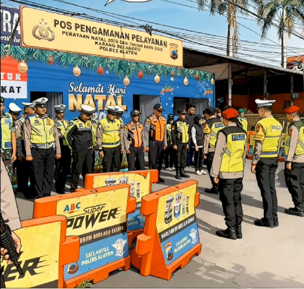 Posko Delanggu Siaga Penuh! Galih Sarwono Laporkan Arus Lalin Natal Ramai Lancar