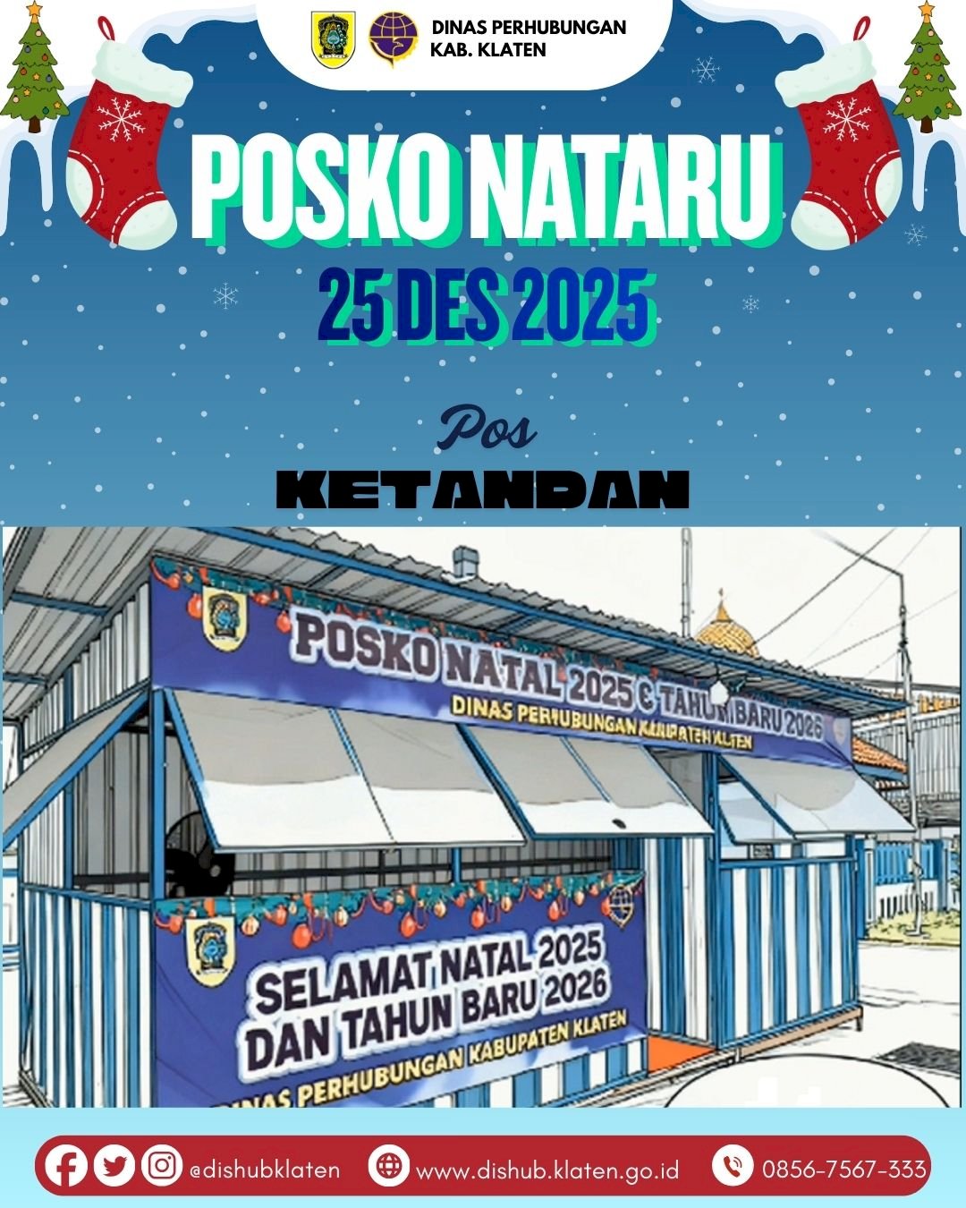 Pos Dishub Ketandan On Fire! Pantauan Lalin Natal 2025: Ramai Lancar Terkendali