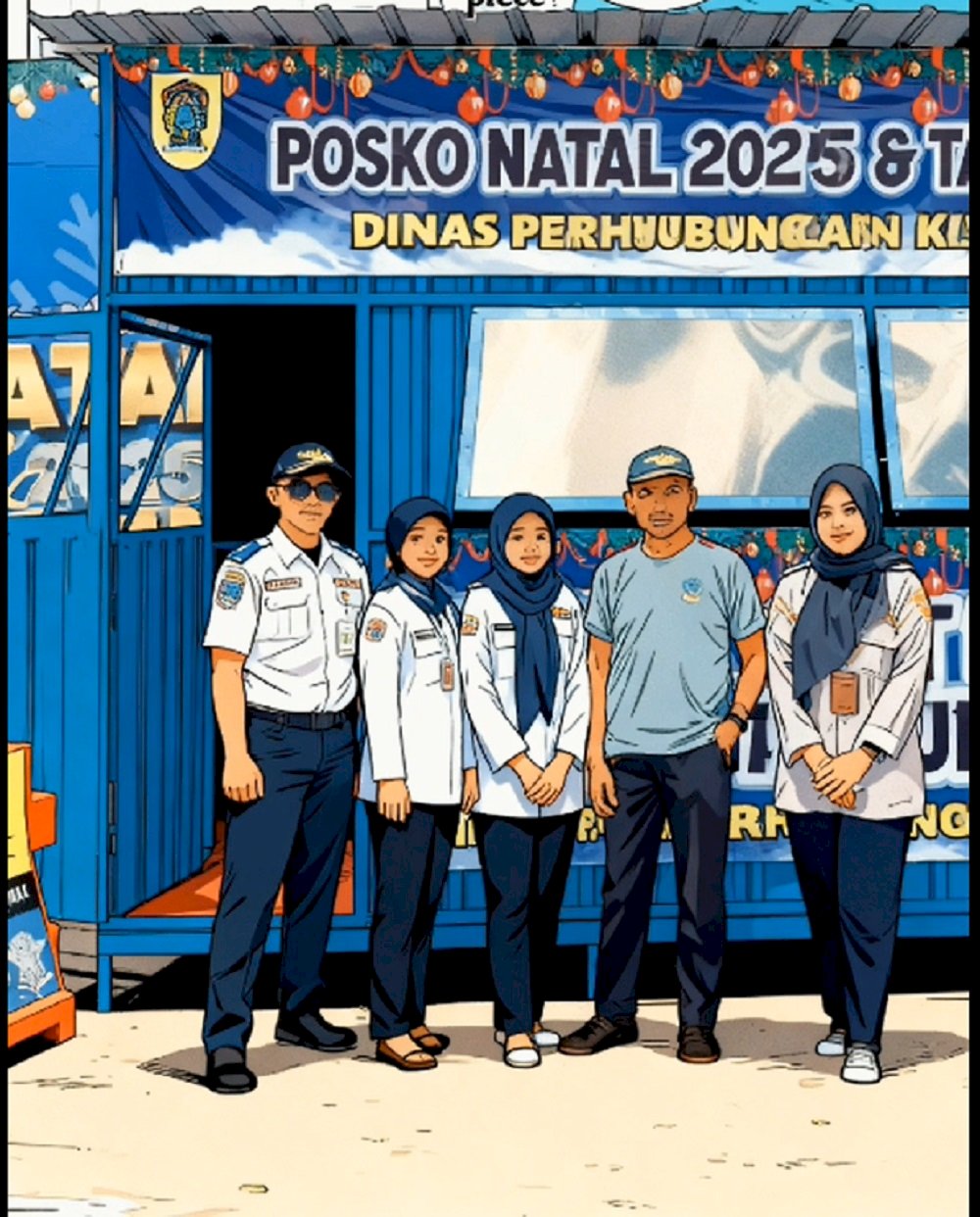 Pos Dishub Ketandan On Fire! Pantauan Lalin Natal 2025: Ramai Lancar Terkendali