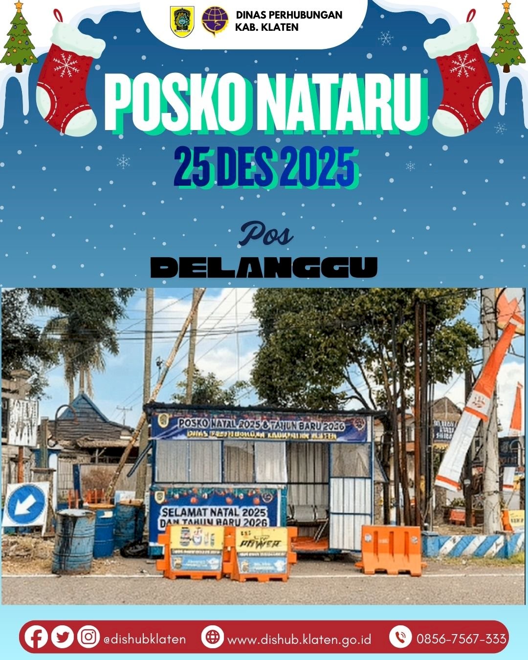 Posko Delanggu Siaga Penuh! Galih Sarwono Laporkan Arus Lalin Natal Ramai Lancar