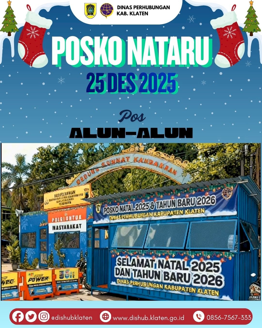 Hari Natal di Alun-Alun Klaten: Ramai Lancar! Bp Nuryadi Lapor Kondisi Lalin Terkendali