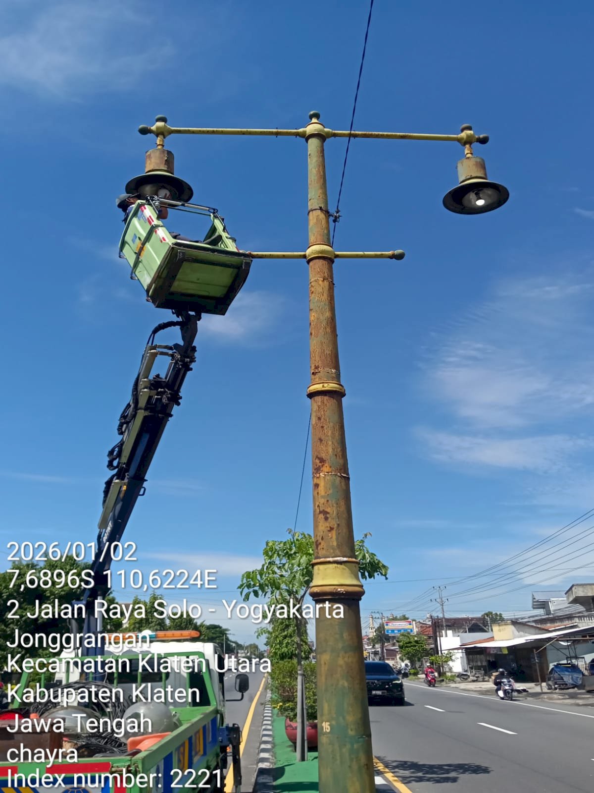 Perbaikan Lampu PJU Belang Wetan, Ruas Jogja-Solo 2 Januari 2026 