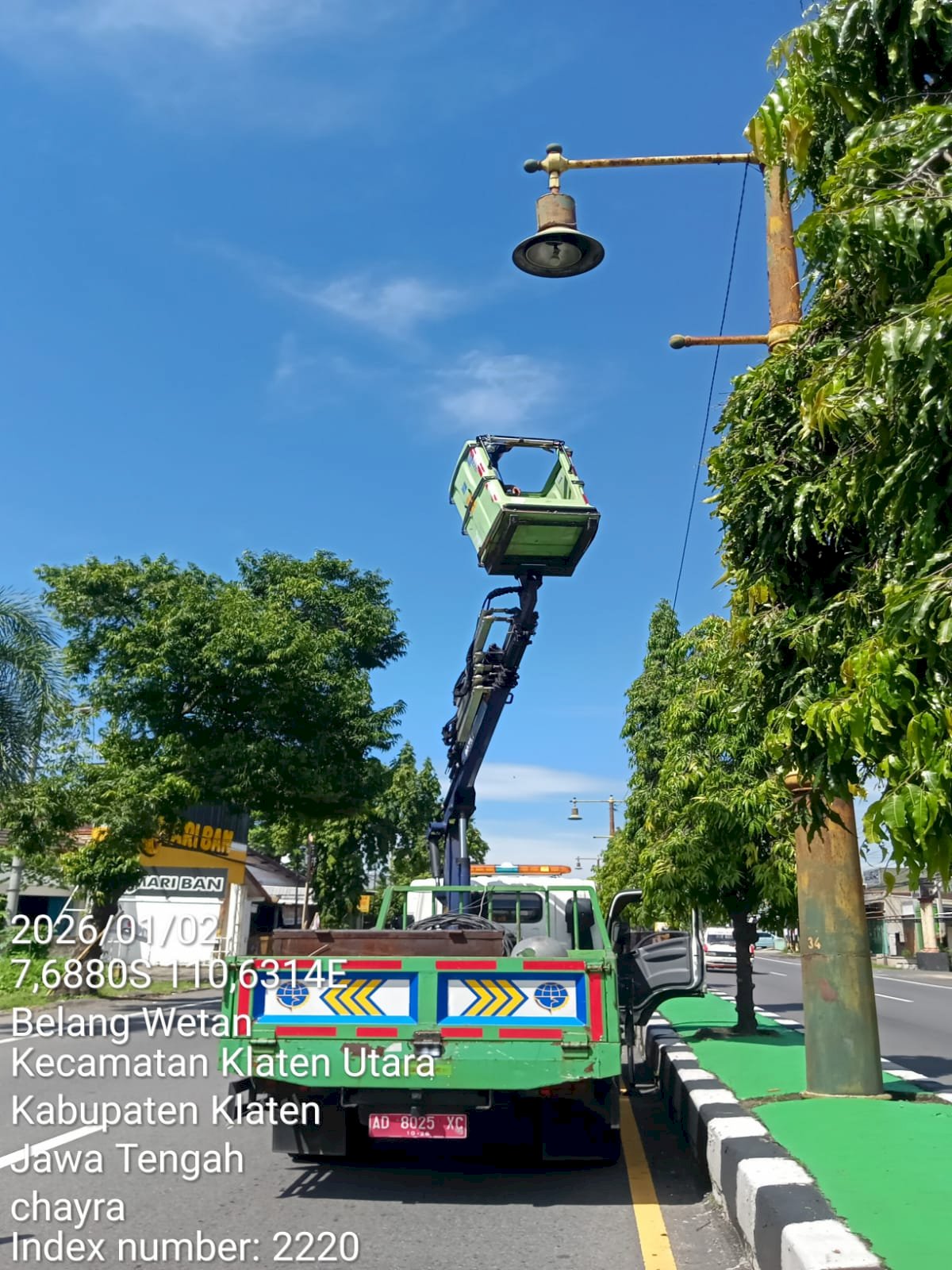 Perbaikan Lampu PJU Belang Wetan, Ruas Jogja-Solo 2 Januari 2026 