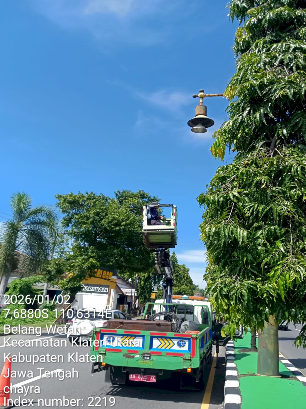 Perbaikan Lampu PJU Belang Wetan, Ruas Jogja-Solo 2 Januari 2026 