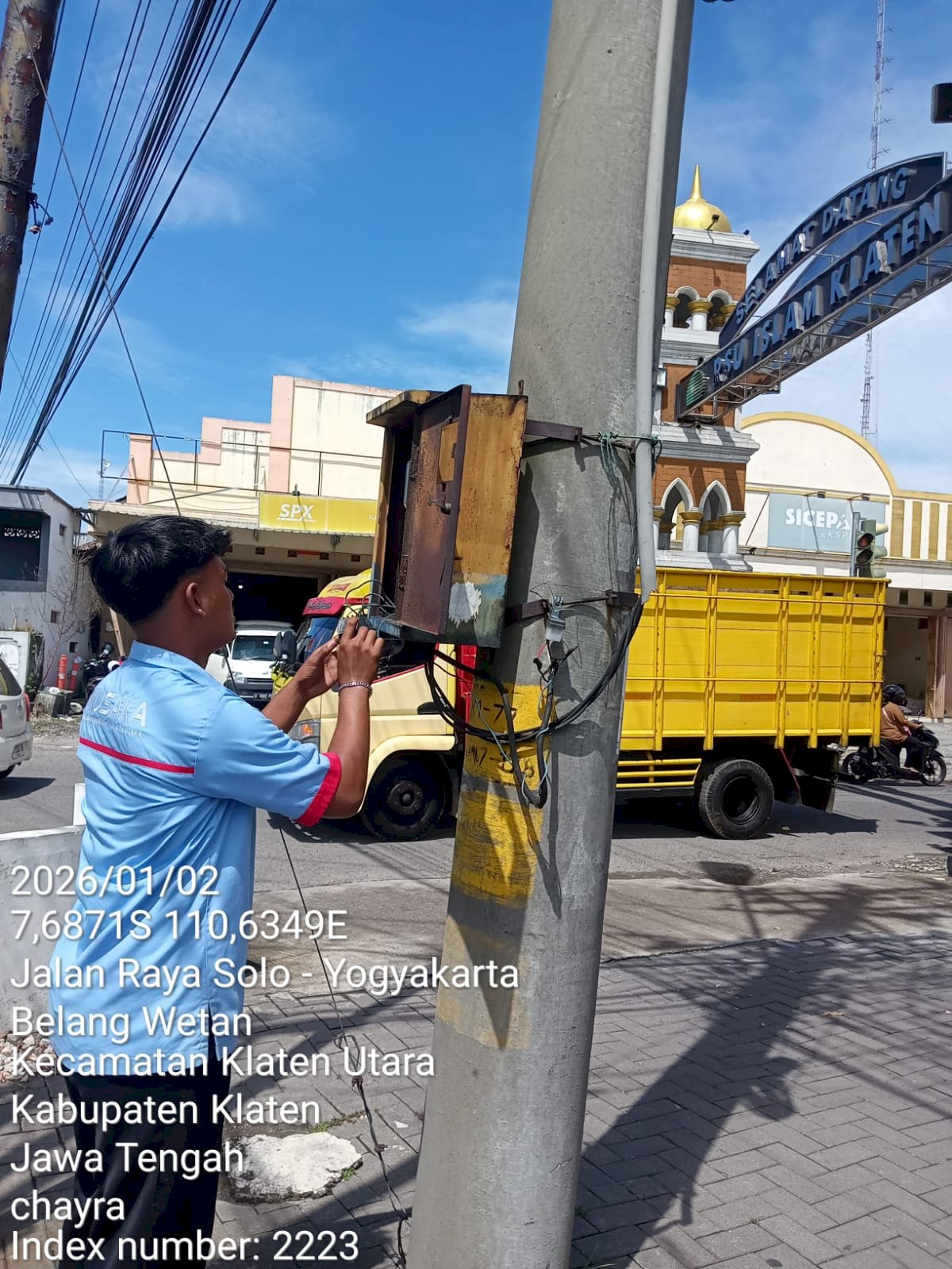 Perbaikan Lampu PJU Belang Wetan, Ruas Jogja-Solo 2 Januari 2026 
