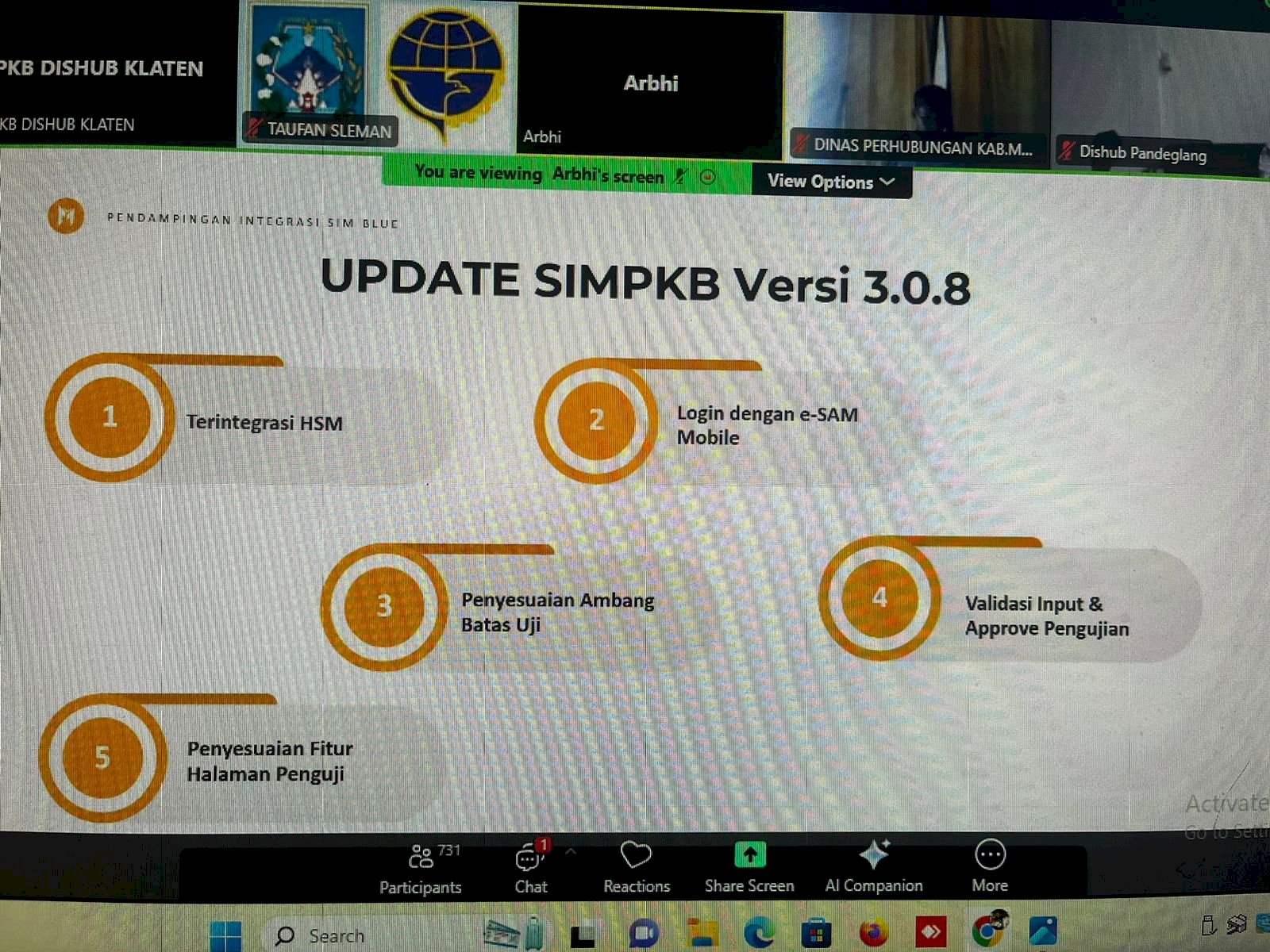 Dishub Klaten Ikut Zoom Meeting Nasional: Upgrade BLUe Full Cycle Versi 3.0.8
