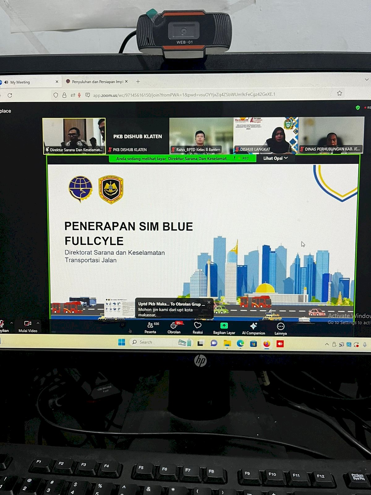Dishub Klaten Ikut Zoom Meeting Nasional: Upgrade BLUe Full Cycle Versi 3.0.8