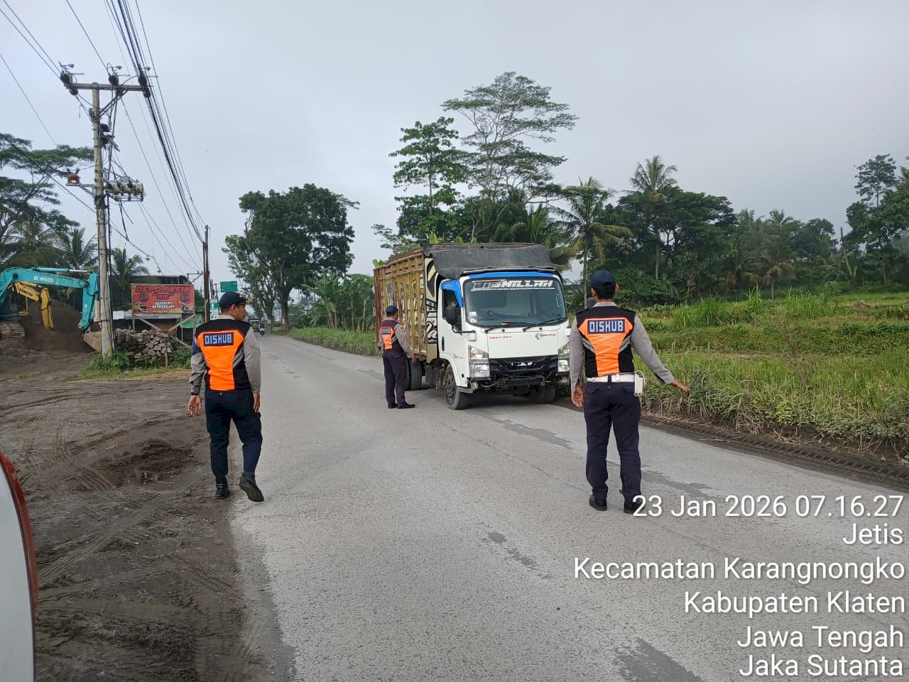 Pengawasan Angkutan Galian C di Pokoh-Menden-Kebonarum, Klaten - Dishub Klaten
