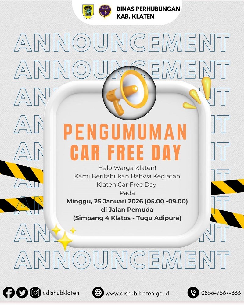 Klaten Car Free Day Minggu Besok: Jalan Pemuda Hanya untuk Sobat Darat!
