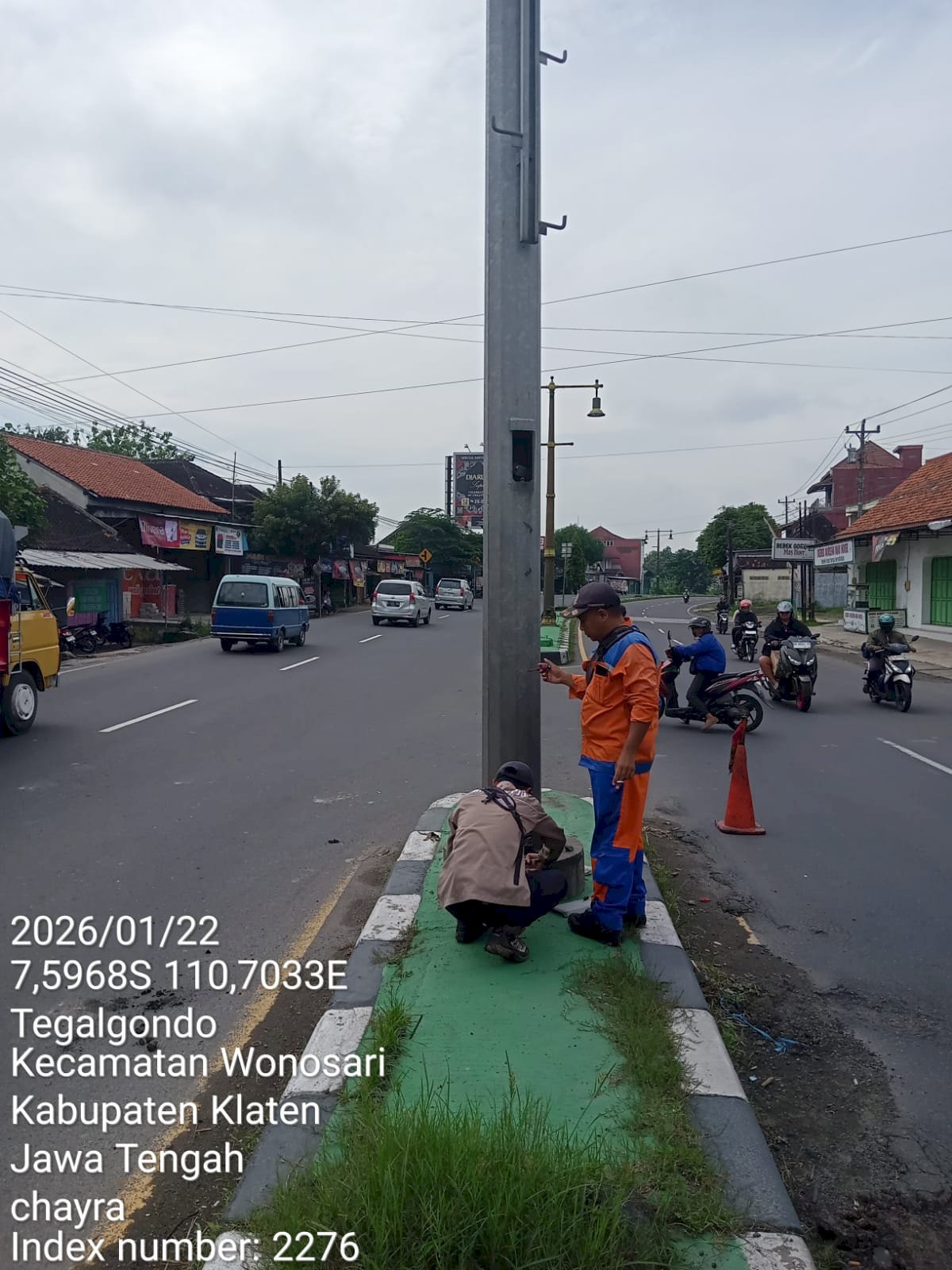 PJU di Ruas Jogja-Solo Tegalgondo Kembali Menyala, Dishub Klaten Sigap Perbaiki