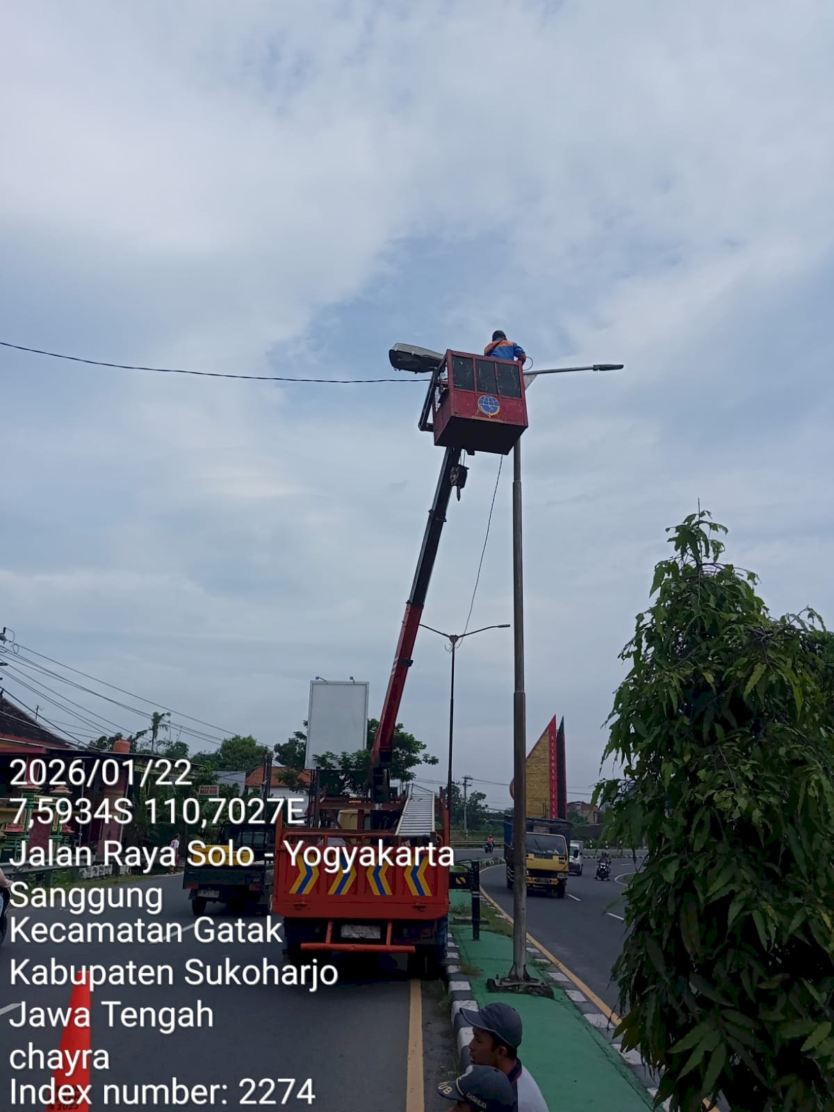 PJU di Ruas Jogja-Solo Tegalgondo Kembali Menyala, Dishub Klaten Sigap Perbaiki