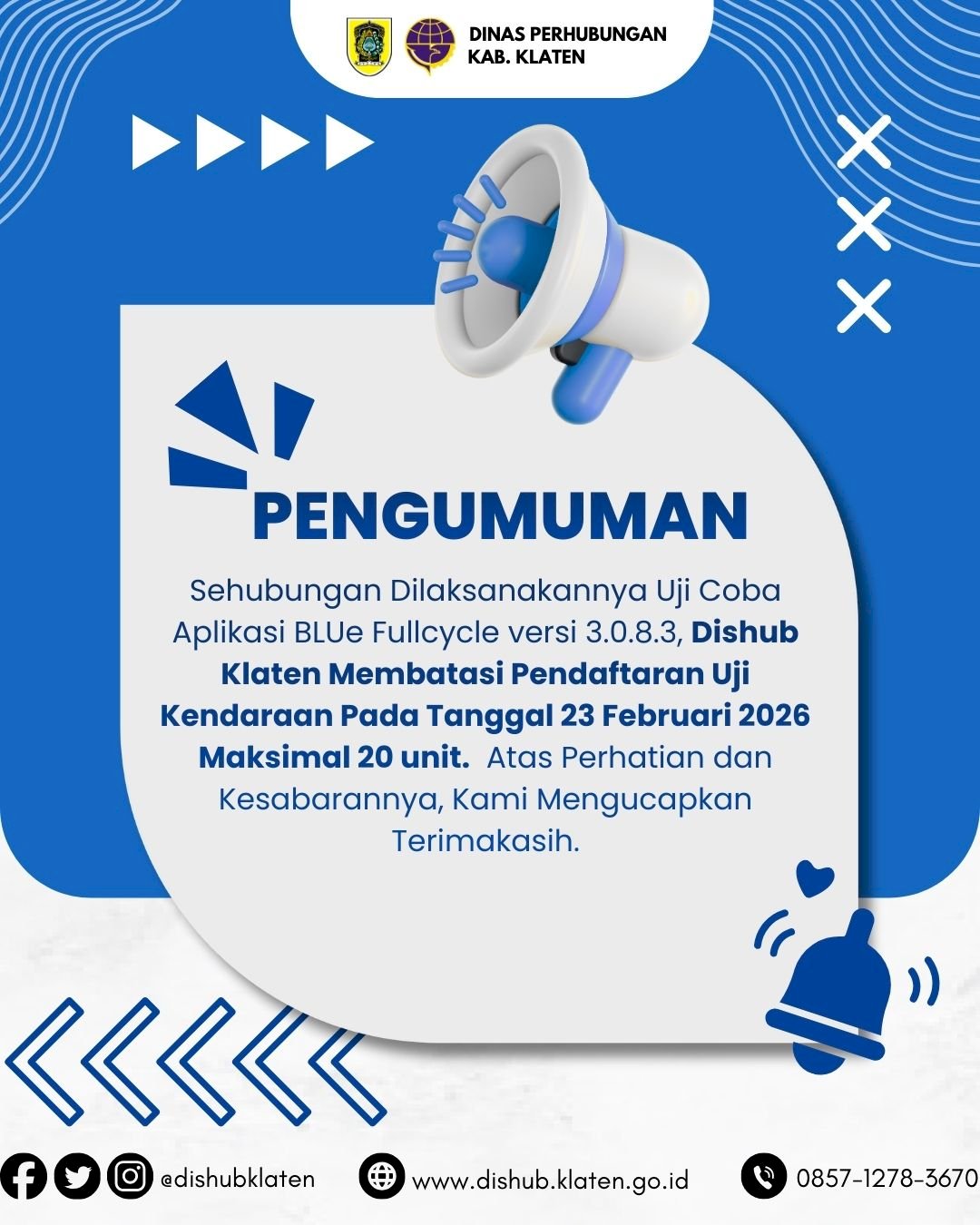 Pengumuman Penting Uji KIR Senin, 23 Februari 2026, Kuota Hanya 20 Unit