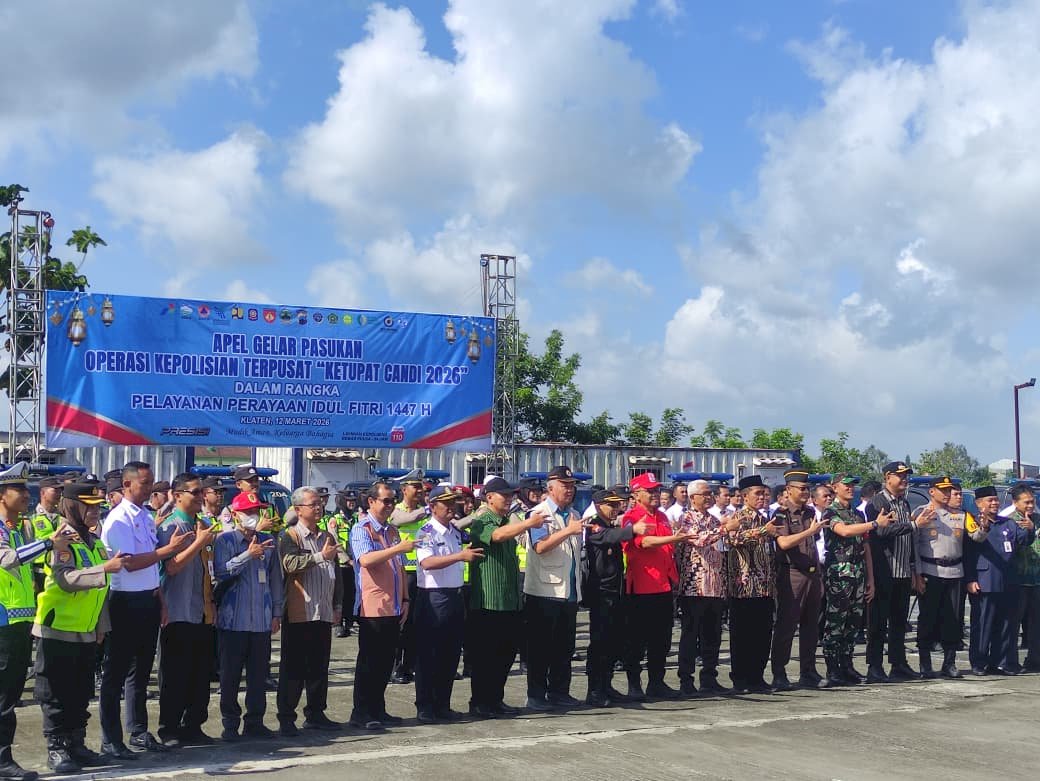 Kadishub Klaten Hadiri Apel Gelar Pasukan Operasi Ketupat Candi 2026, 690 Personel Siaga Amankan Mudik