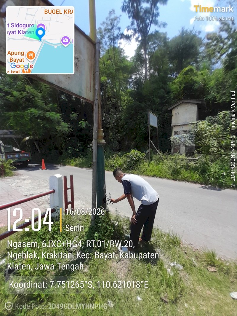 Perbaikan PJU Sidoguro Rowo Jombor - Dishub Klaten Servis Jaringan Bawah Short