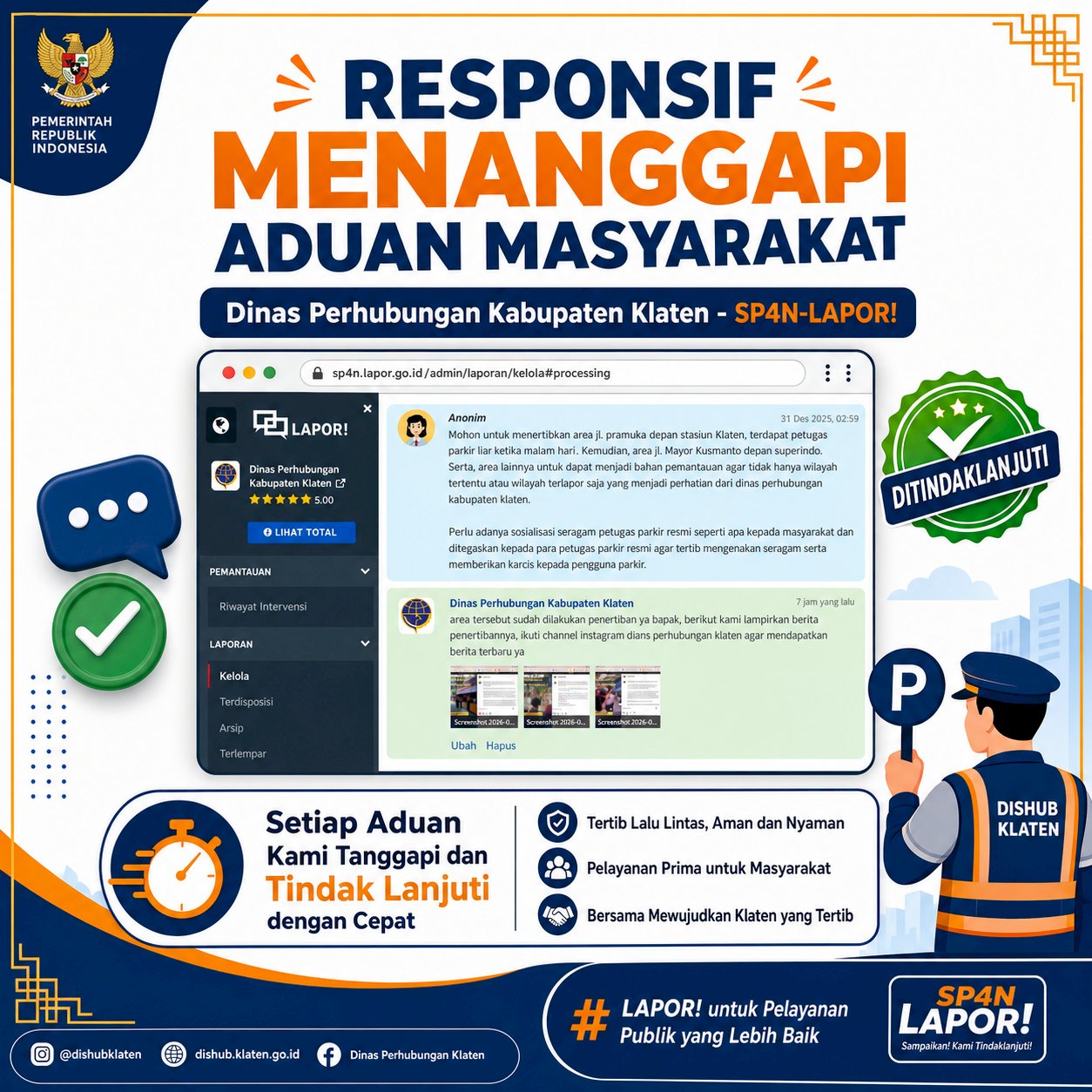 478 Suara Warga Klaten, Satu Respons Dishub