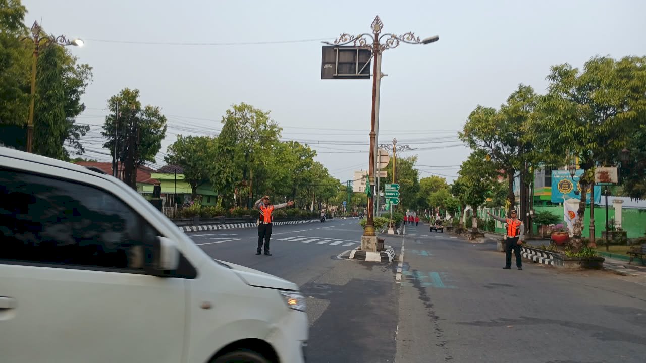 Senam Massal PMI Tumpah Ruah, Lalu Lintas Klaten Terkendali