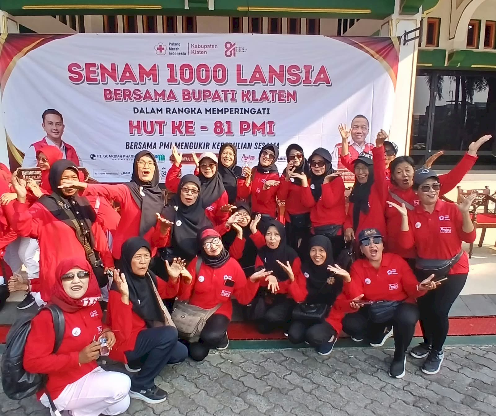 Senam Massal PMI Tumpah Ruah, Lalu Lintas Klaten Terkendali