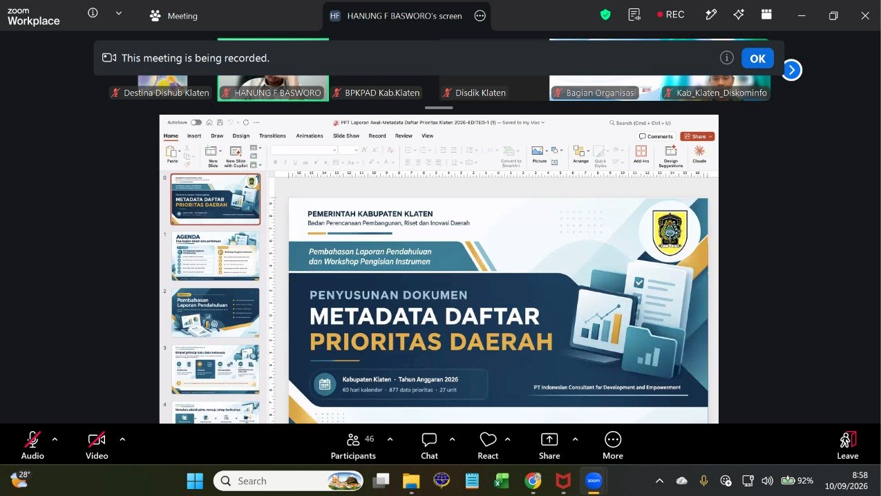 Klaten Kebut Satu Data, OPD Tak Perlu Ketik Nol